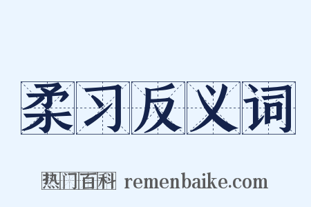 柔习反义词是什么意思的图片